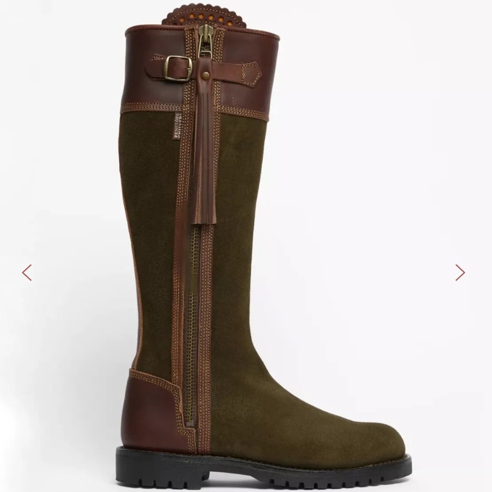 Penelope Chilvers Inclement Long Tassel Boot Seaweed/Conker